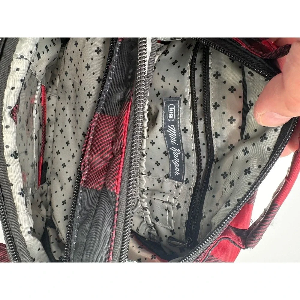 Lug Mini Ranger Crossbody Bag Red Black Buffalo‎ Plaid Quilted Shoulder Bag